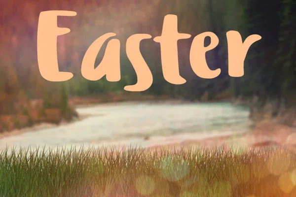 Happy easter logo — Stock Photo, Image