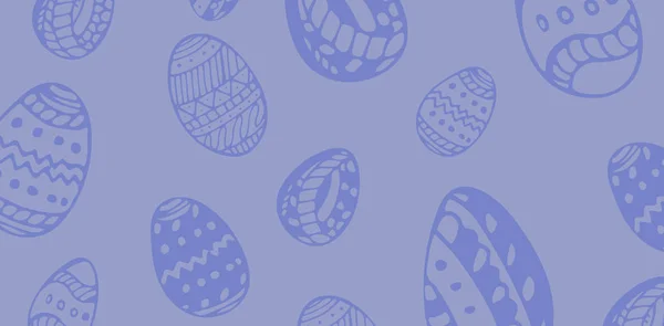 Ovos de Páscoa contra papel roxo — Fotografia de Stock
