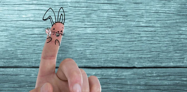 Fingers as Easter bunny — Stock Photo, Image