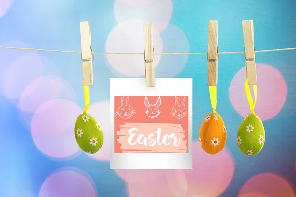 Hanging easter eggs — Stock Photo, Image
