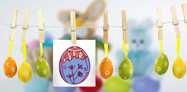 Dos juguetes conejito de Pascua — Foto de Stock