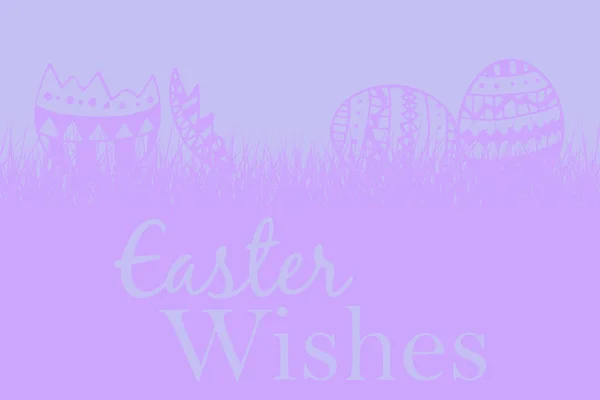 Ostergruß vor violettem Hintergrund — Stockfoto