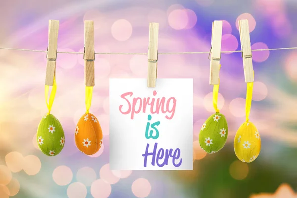 Easter greeting against glowing background — Stock Photo, Image