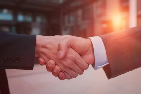 Business collega's handshaking — Stockfoto