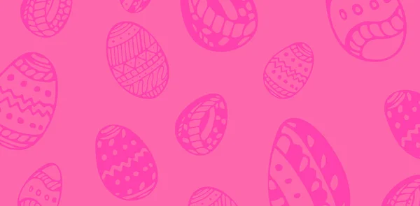 Ovos de Páscoa contra fundo rosa — Fotografia de Stock
