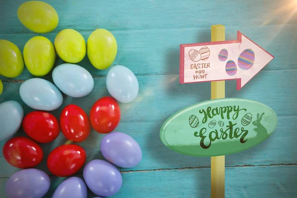 Easter egg hunt sign — Stock Photo, Image