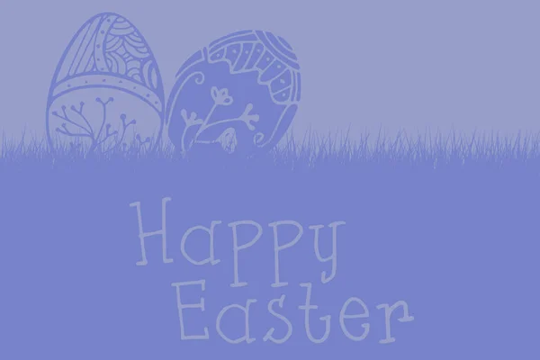 Easter greeting against purple paper — Stock Photo, Image