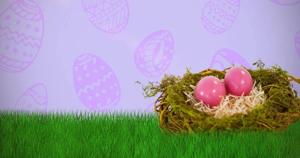 Pink Easter eggs — Stock Photo, Image