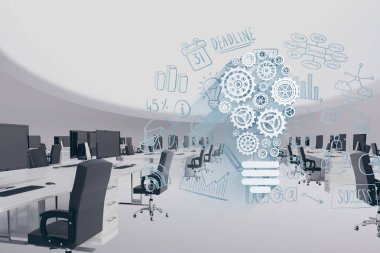 Modern ofis teknoloji grafik ile