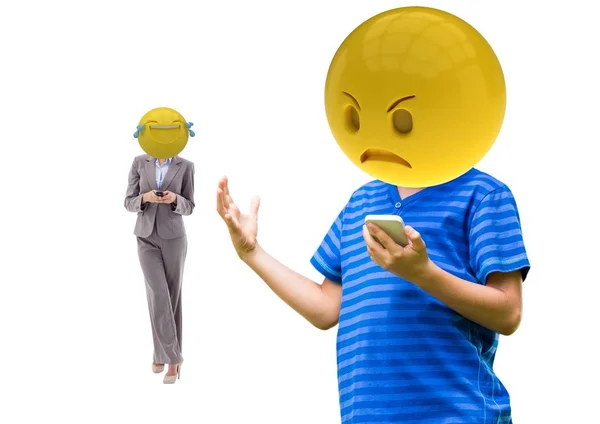 Emoji marah dan tertawa — Stok Foto