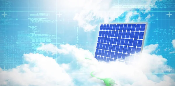 Digitální složený 3d solárního panelu — Stock fotografie