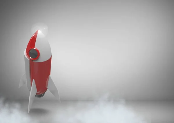 Cohete 3D volando — Foto de Stock