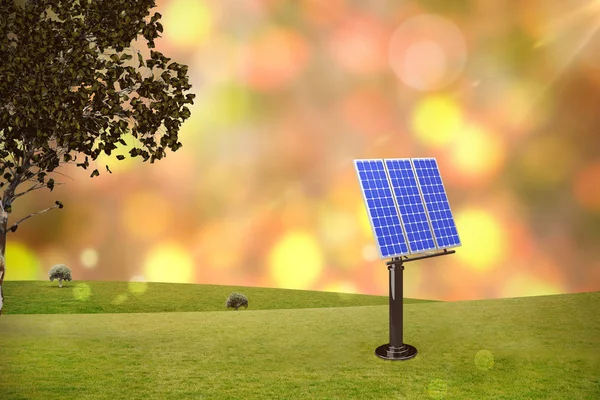 Bild eines 3D-Solarmoduls — Stockfoto