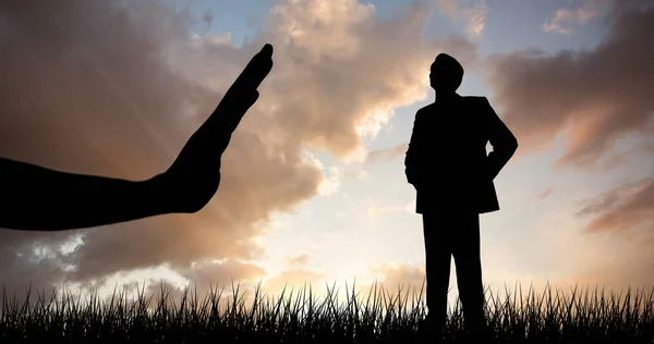 stock image businessman with hands on hips