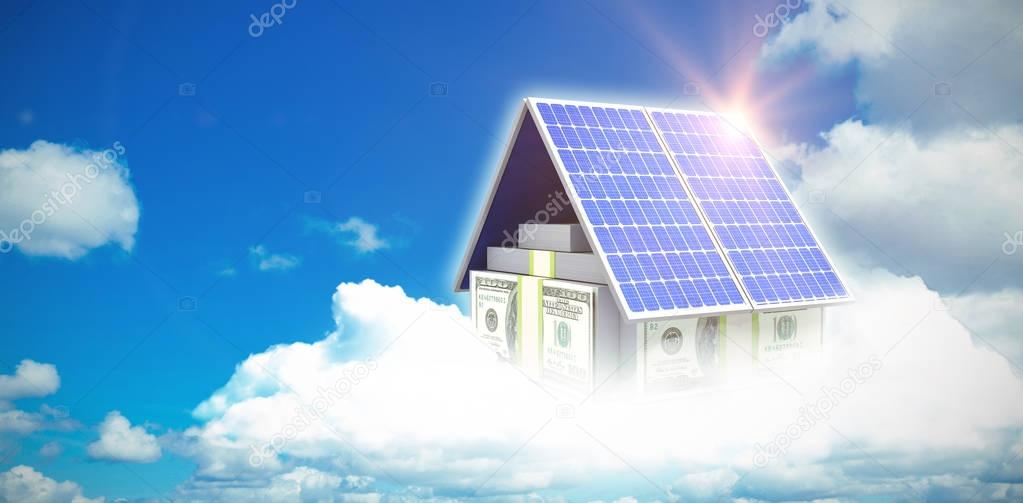 Digital composite of 3d solar panel