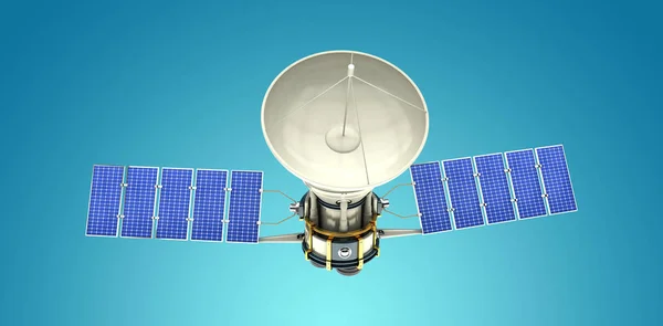 Bild eines 3D-Solarsatelliten — Stockfoto