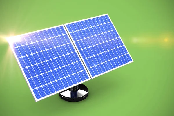 Digitální složený 3d solárních panelů — Stock fotografie