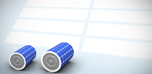 Изображение 3d солнечной батареи — стоковое фото
