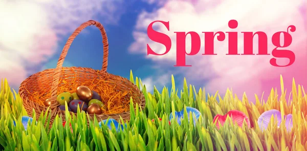 Composite image of easter greeting — Stock Photo, Image