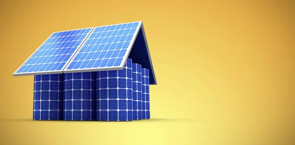 Compuesto digital de paneles solares 3d — Foto de Stock