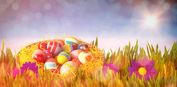 Çok renkli paskalya yumurtaları — Stok fotoğraf