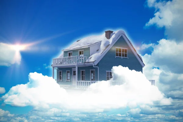 Composite image of 3d house — Stock Photo, Image