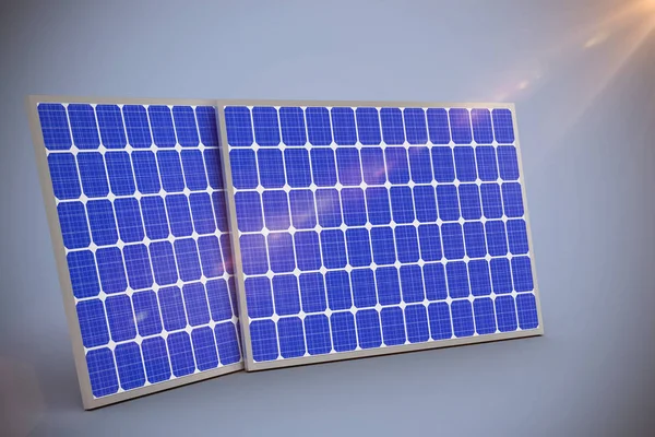 Imagen compuesta de equipos solares — Foto de Stock