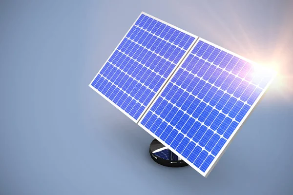 Цифровой композитный 3d солнечных панелей — стоковое фото