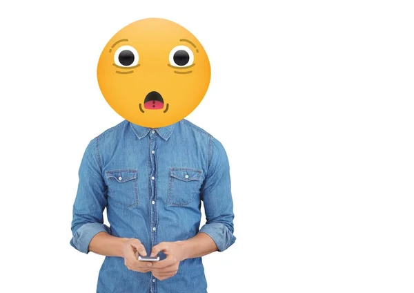 Surprise emoji person — Stock Photo, Image