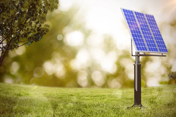 Solarmodul gegen Licht — Stockfoto