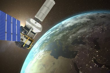 Güneş enerjisi uydu 