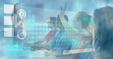 Dijital olarak sınıfta ders sırasında görüntü üniversite öğrencileri ile çeşitli simgelerin oluşturulan