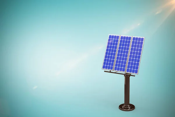 Složený obraz 3d solárního panelu — Stock fotografie