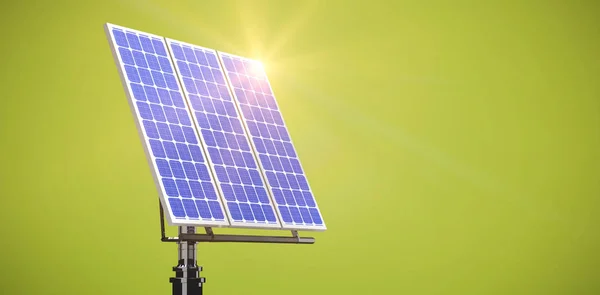 Цифровой композитный 3d солнечной панели — стоковое фото