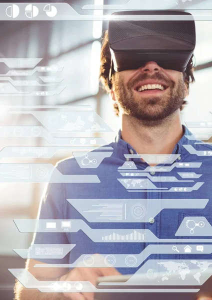 Man wearing VR Virtual Reality — Stock Photo, Image