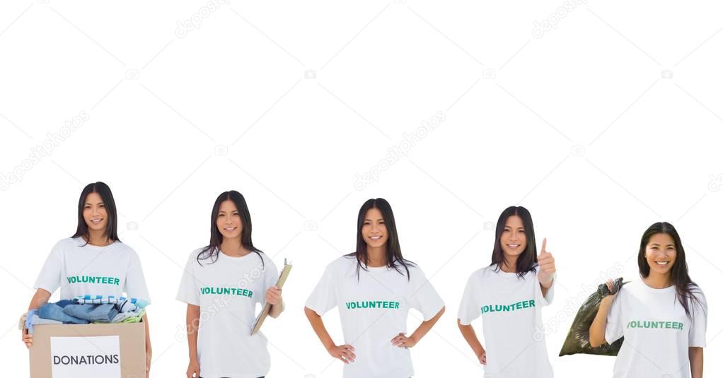 composite of volunteers girl