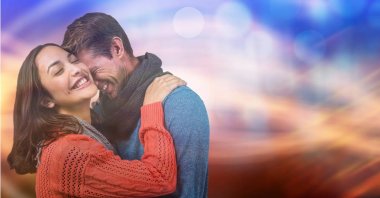 Romantik Çift üzerinde bokeh