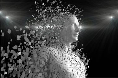 3D Dijital vücudun birçok parçalardan oluşan imge