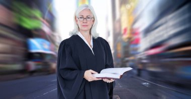 Yargıcın karşısına şehir Hareket Bulanıklığı