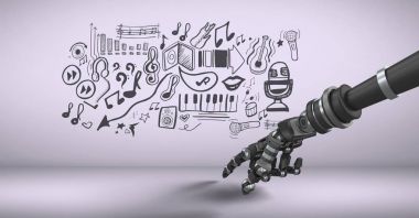 Android el işaret ve müzik grafik çizimleri