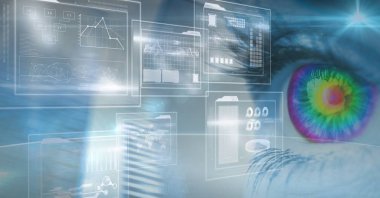 Göz arayüzü dijital bileşik görüntü