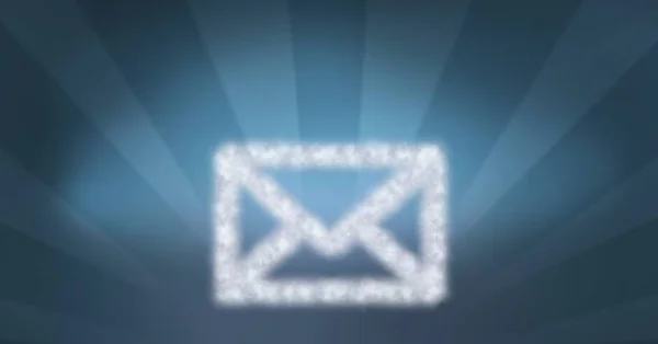 Icono de correo electrónico hecho de textura de nube — Foto de Stock