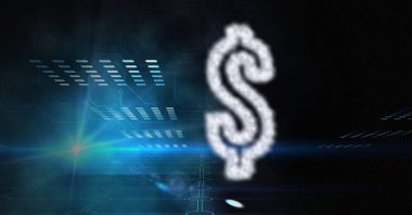 Dolar işareti bulut dokusuna yapılan