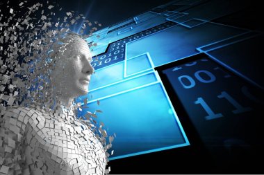 3D Dijital vücudun birçok parçalardan oluşan imge