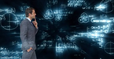 işadamı matematik arka plan