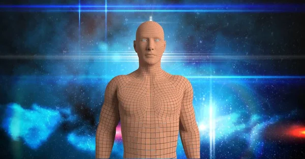 Digitale Composietbeeld van 3d menselijke figuur — Stockfoto