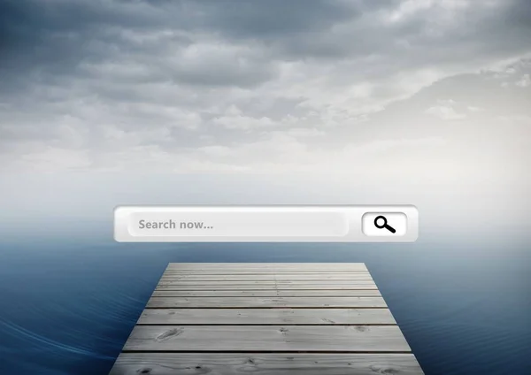 Поисковая панель с океаном — стоковое фото
