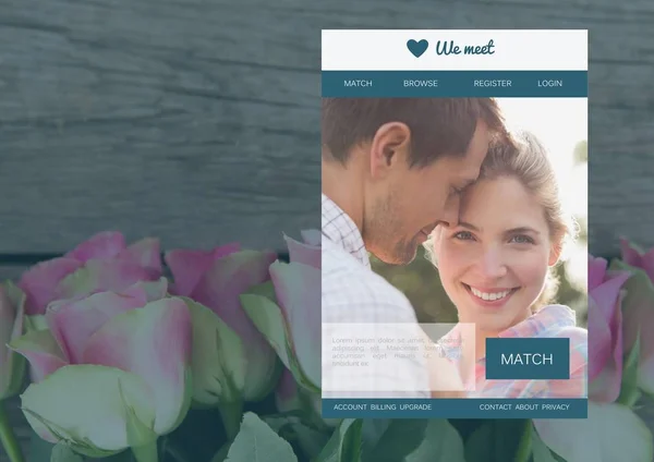 Dating App Interface — Stockfoto