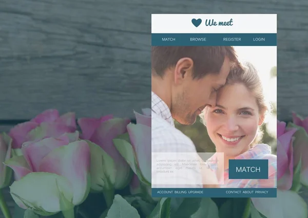 Incontri App Interfaccia — Foto Stock