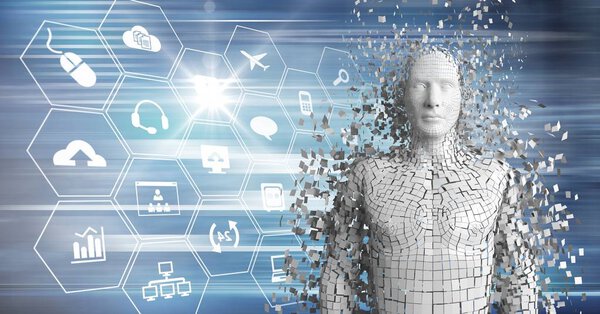 Цифровой композитный 3D белый мужчина
